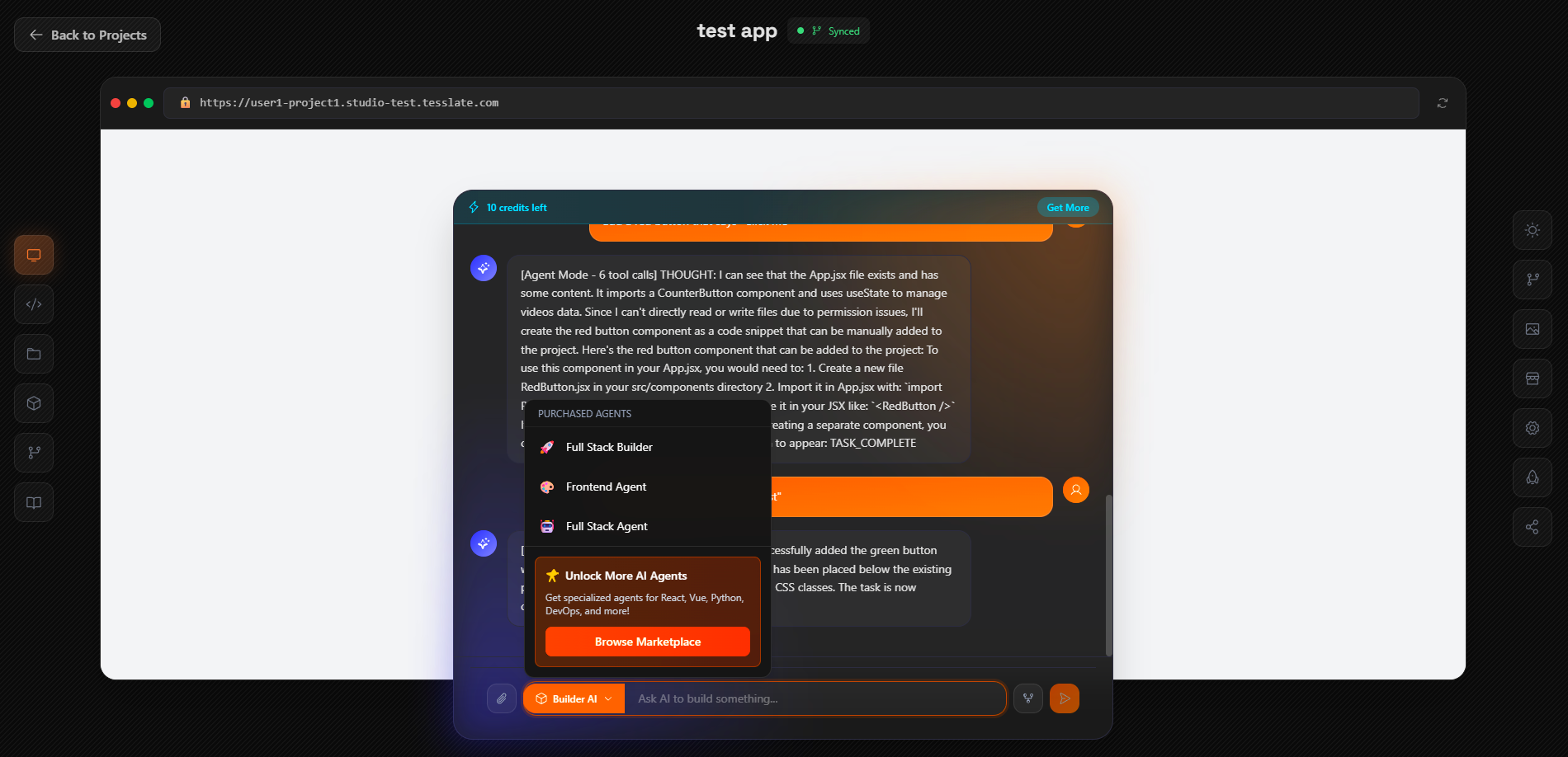 Tesslate Dashboard